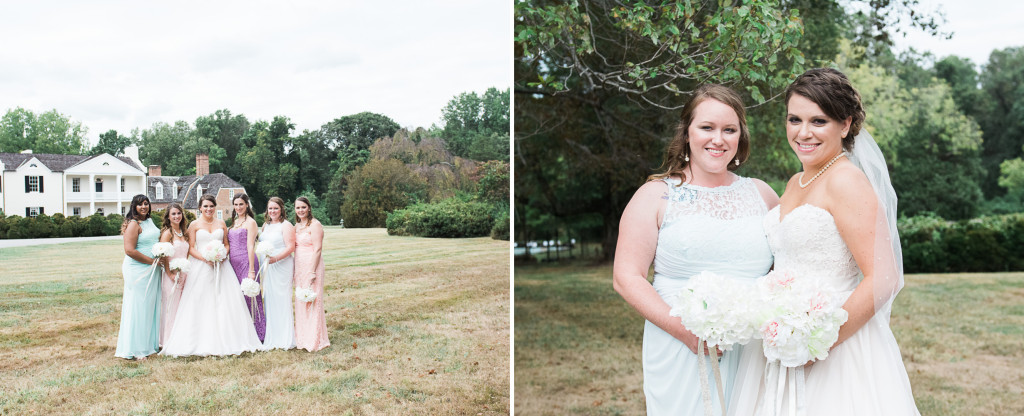Whimsical Southern Maryland Lace Bridesmaid Dresses | Brittney Livingston Photography